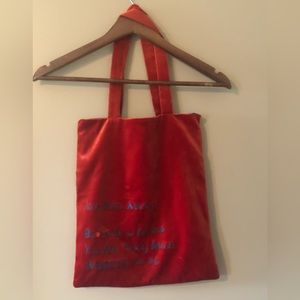 Artsy velvet tote bag